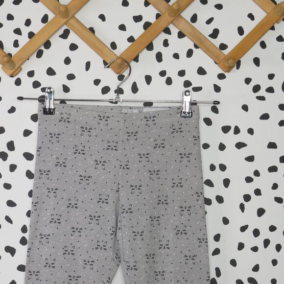 Wonder Nation Gray Cat Print Girls Casual Leggings - Picture 2 of 6